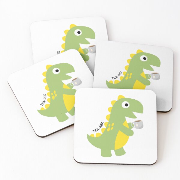 Item preview, T-Rex with a cup of tea designed and sold by JileeArt.