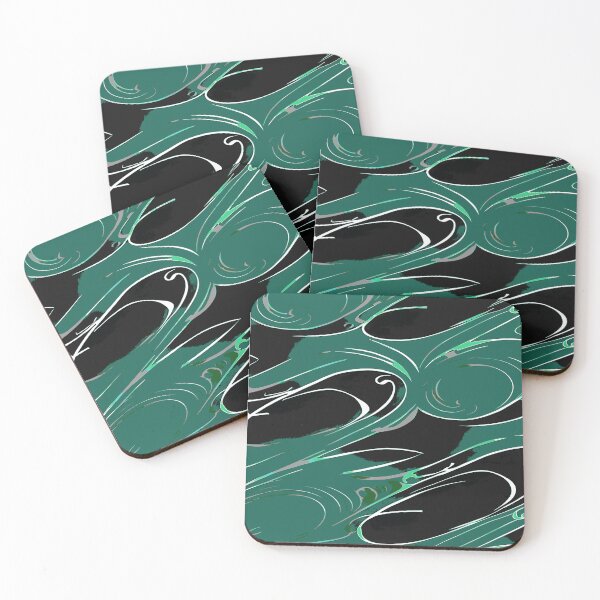 Item preview, Random Swirls and Twirls in Green and Black designed and sold by deniselynnimage.