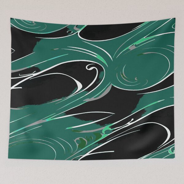 Item preview, Random Swirls and Twirls in Green and Black designed and sold by deniselynnimage.