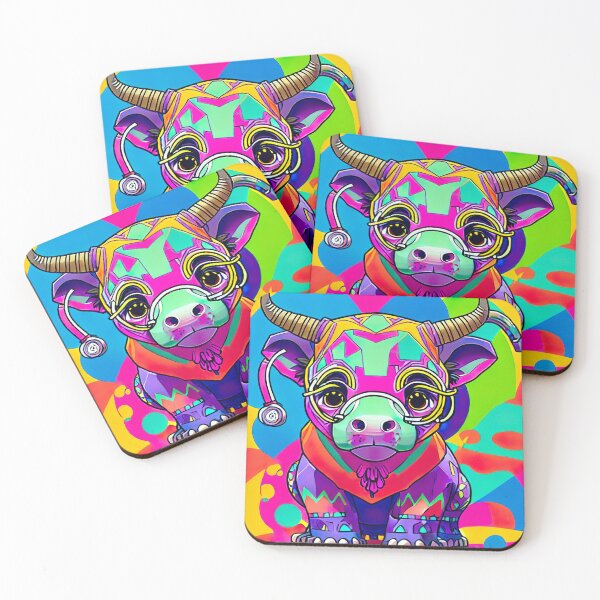 Item preview, "Colorful Melodies: A Creative and Captivating Animal with Headphones on Redbubble" designed and sold by Hexen3.