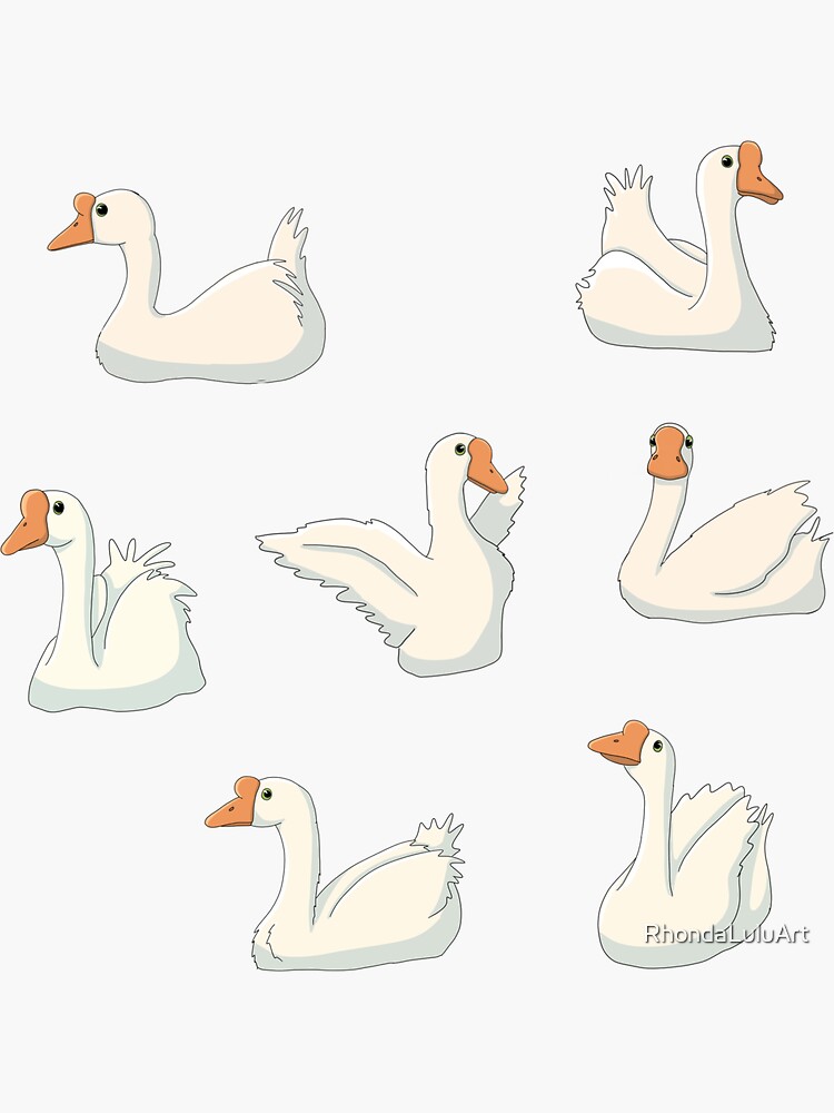 Thumbnail 3 of 3, Sticker, Goose Pond designed and sold by RhondaLuluArt.