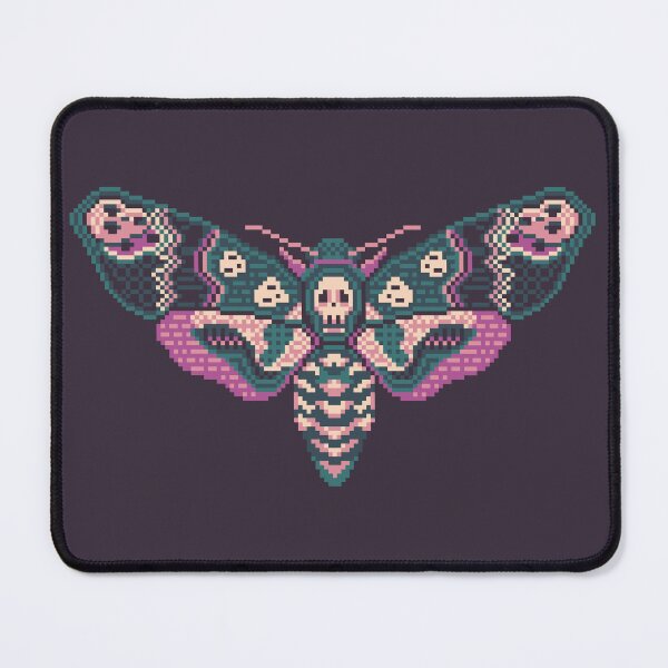 Item preview, Teal Death’s Head Hawkmoth Inspired Pixel Art designed and sold by HeatherUnderground.