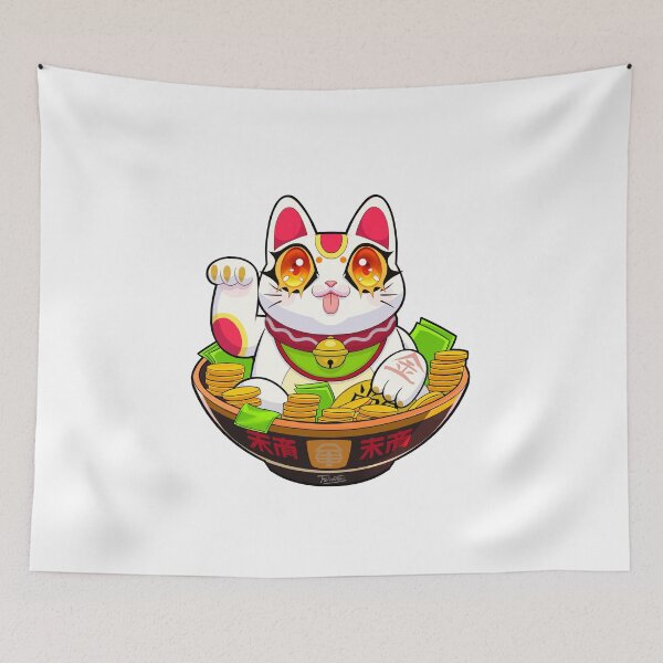 Item preview, Cute Maneki Neko Ramen T-Shirt  designed and sold by FelixantosArt.