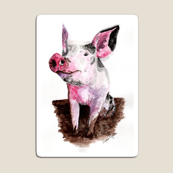 Item preview, Happy as a Pig in Mud designed and sold by EmmaPilgrimArt.