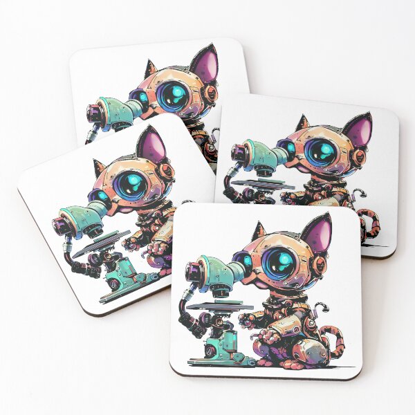 Item preview, Robo-Cat Using A Microscope! designed and sold by kukamatsu.