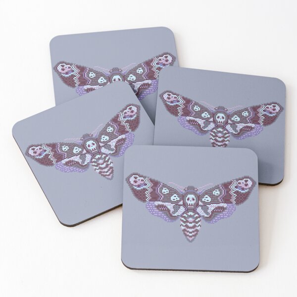 Item preview, Lavender Death’s Head Hawkmoth Inspired Pixel Art designed and sold by HeatherUnderground.