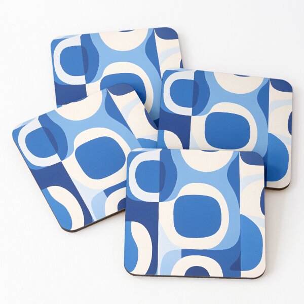 Item preview, Indigo Blue Abstract Boho Retro Pattern designed and sold by trajeado14.