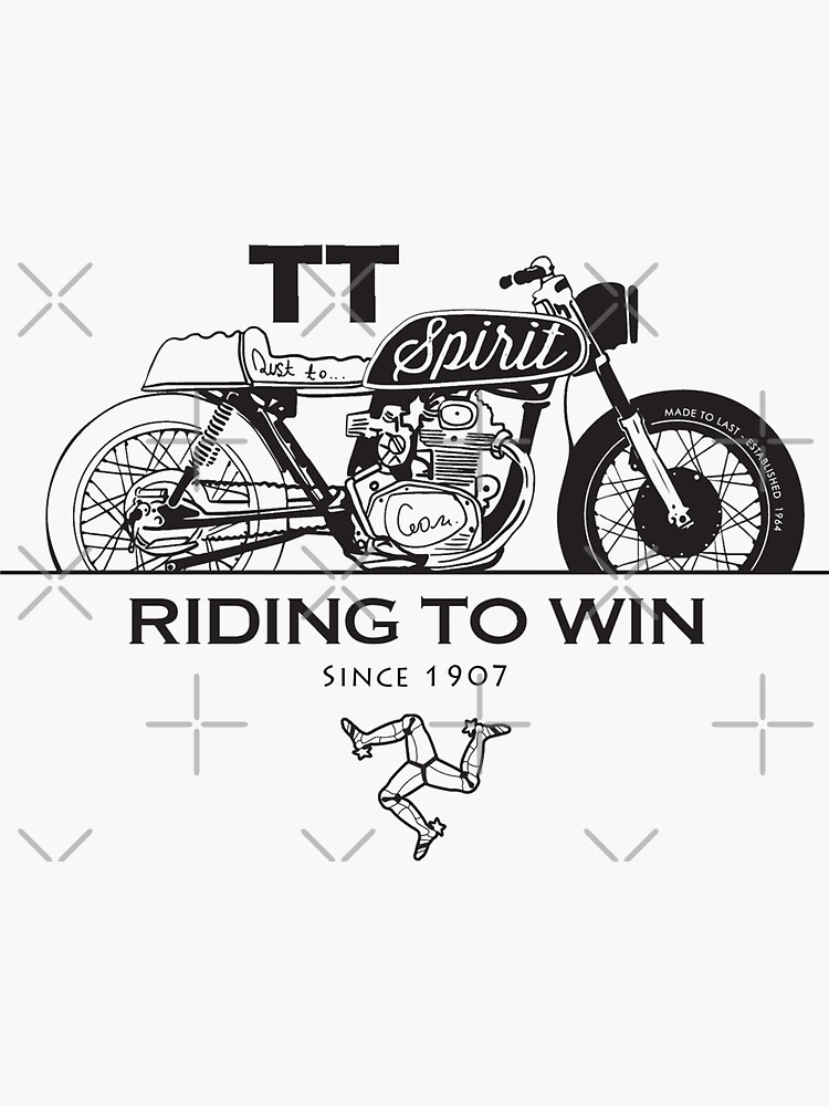Isle Of Man Manx TT Racing Spirit Of The Racers Tourist Trophy Biker Races Graphic by thespottydogg