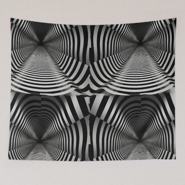 Item preview, Stripe Whole - Black and White Interference - Opt Art designed and sold by JoanNinjaHen.