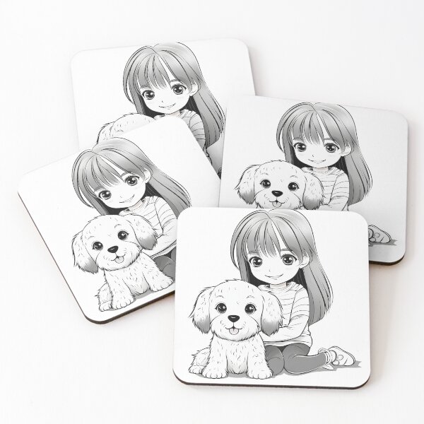 Item preview, Best friends series with a dog 2 AI art designed and sold by SoullesRaccon.