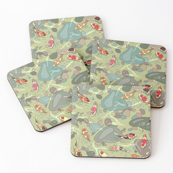 Item preview, Koi Fish in a Pond Painting designed and sold by noiramcreates.