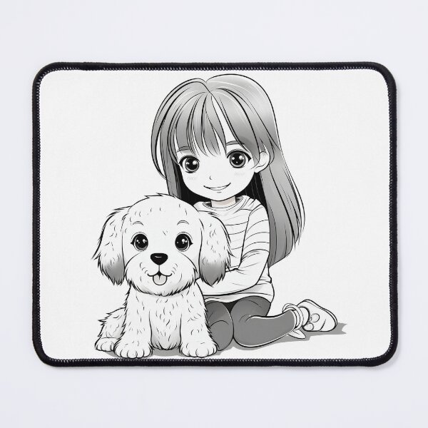 Item preview, Best friends series with a dog 2 AI art designed and sold by SoullesRaccon.