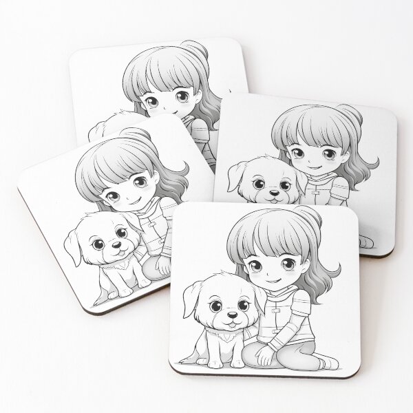 Item preview, Best friends series with a dog 1 AI art designed and sold by SoullesRaccon.