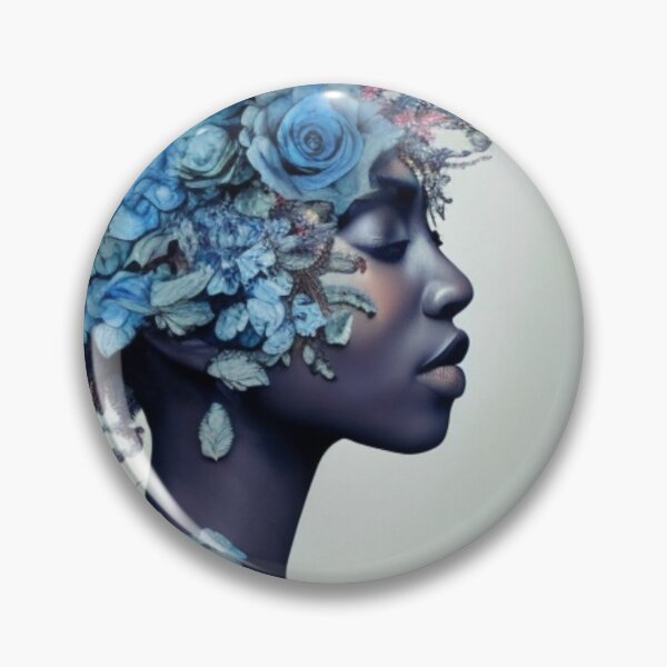 Item preview, Feminine Grace: Beautiful Black Woman Embraced by Blooms designed and sold by FemaleEnergyZ.