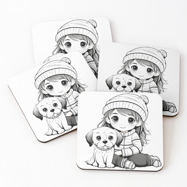 Item preview, Best friends series with a dog 3 AI art designed and sold by SoullesRaccon.