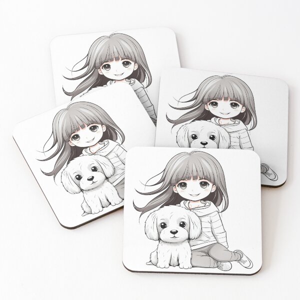 Item preview, Best friends series with a dog 4 AI art designed and sold by SoullesRaccon.