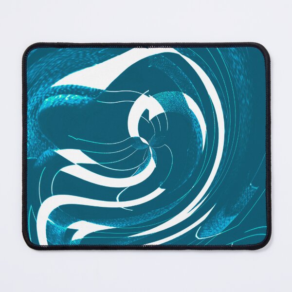 Item preview, Abstract Twirls and Swirls and Bursting Lights Aqua designed and sold by deniselynnimage.