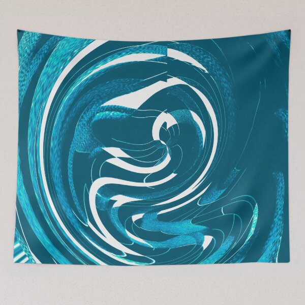 Item preview, Abstract Twirls and Swirls and Bursting Lights Aqua designed and sold by deniselynnimage.