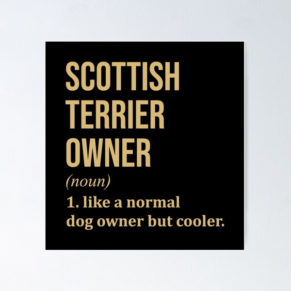 Item preview, Scottish Terrier Dog Owner Definition in Gold designed and sold by XCIV.