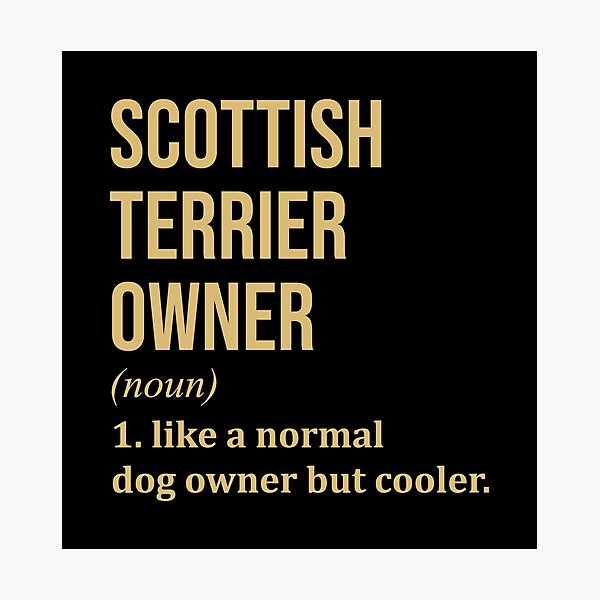 Item preview, Scottish Terrier Dog Owner Definition in Gold designed and sold by XCIV.