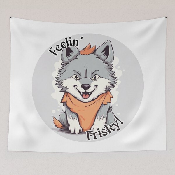 Item preview, Feelin' Frisky Cute Wolf designed and sold by WitchyWare.