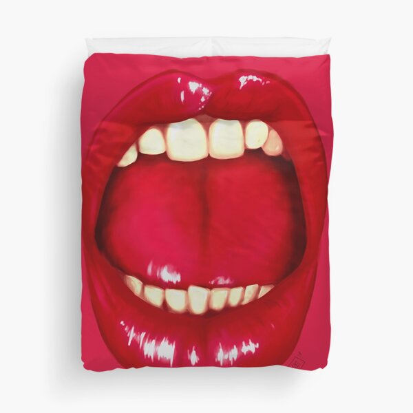 Shouting Mouth Duvet Cover