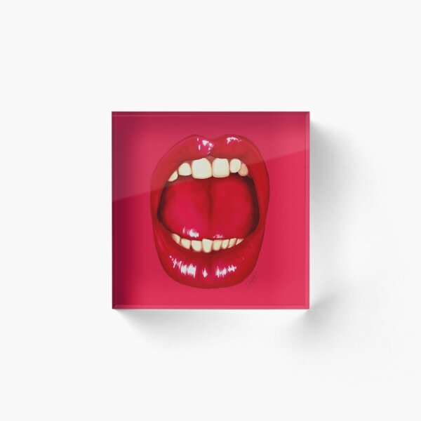 Shouting Mouth Acrylic Block