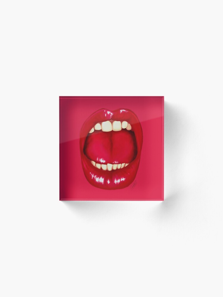 Alternate view of Shouting Mouth Acrylic Block