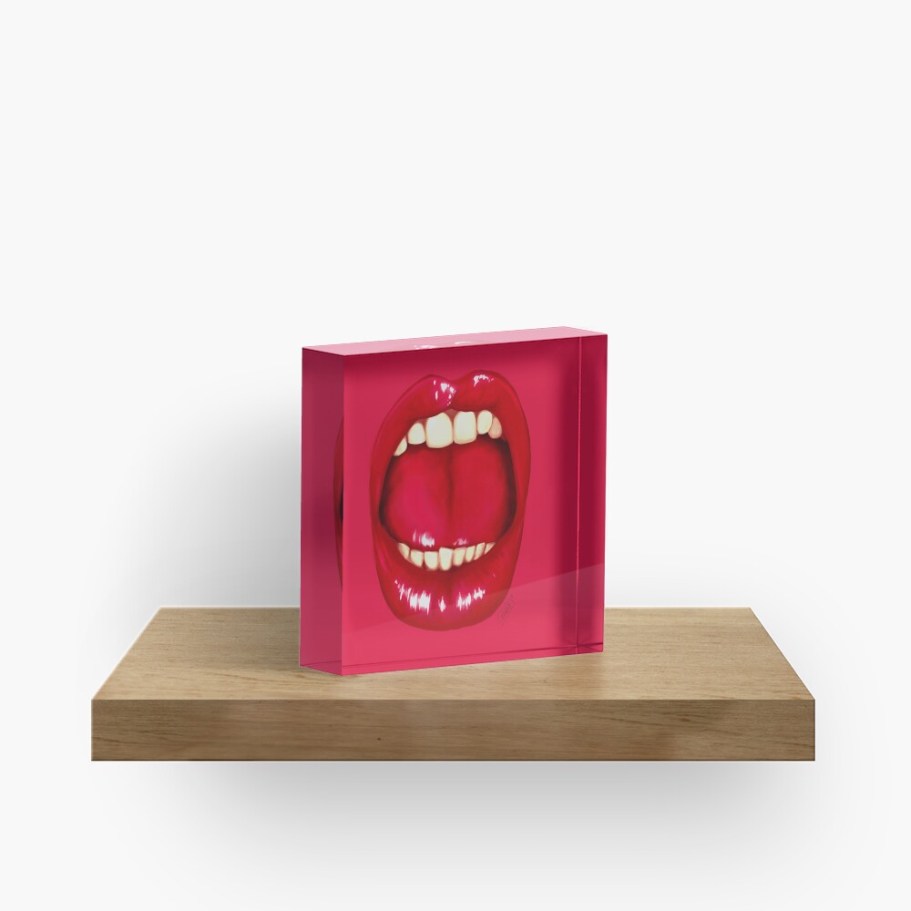 Shouting Mouth Acrylic Block