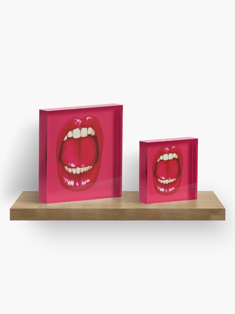 Alternate view of Shouting Mouth Acrylic Block