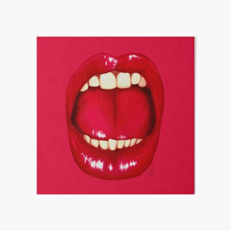 Shouting Mouth Art Board Print