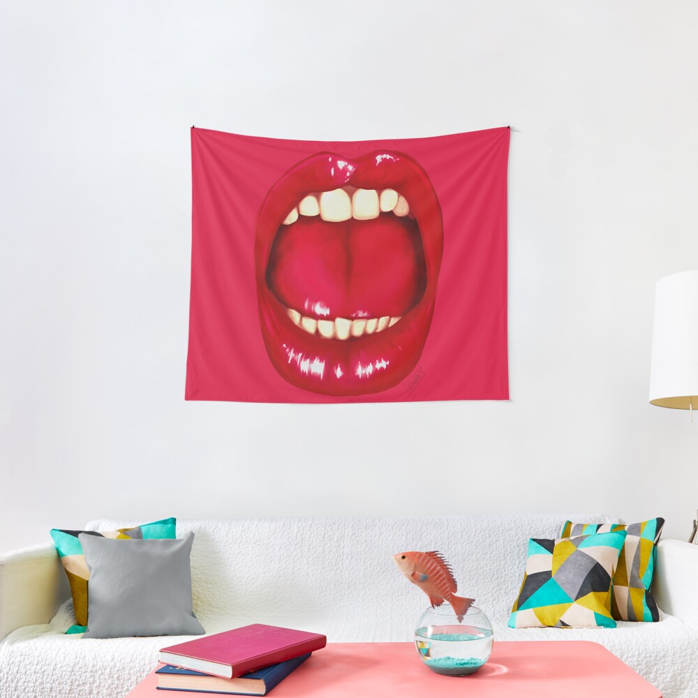 Shouting Mouth Tapestry