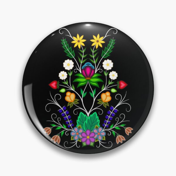 Item preview, Ojibwe Floral Motif for a Velvet Vest designed and sold by ojiberishdsgns.