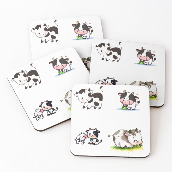 Item preview, cute little cow cartoon, kawaii designed and sold by ZekoStick.
