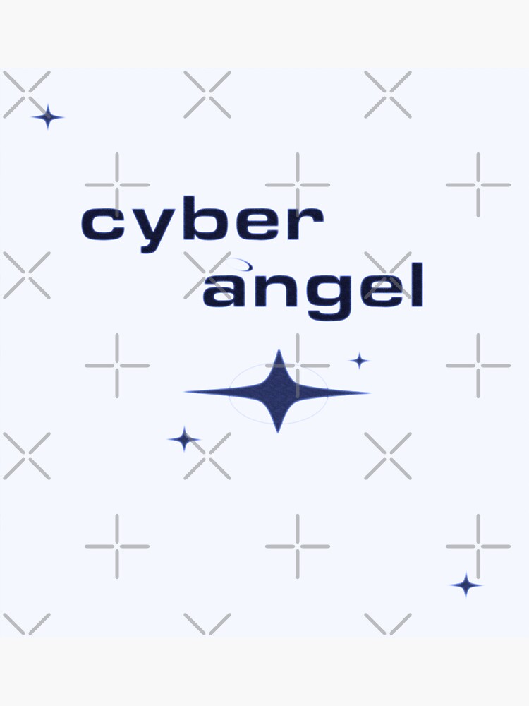 Cyber Angel y2k cybercore design - Y2k Clothing - Sticker