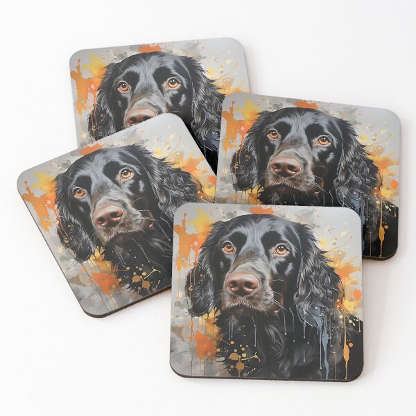Artikelvorschau, Dramatic American Water Spaniel Acrylic Painting entworfen und verkauft von aimber.