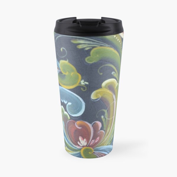 Telemark Rosemaling from Norway Travel Coffee Mug