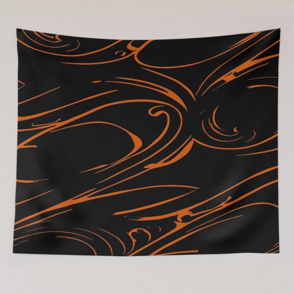 Item preview, Random Swirls and Twirls in Black and Orange designed and sold by deniselynnimage.