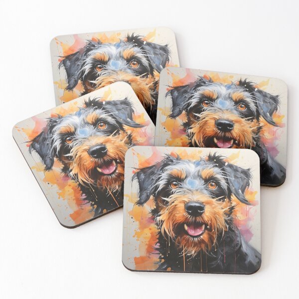 Item preview, Cute Border Terrier Acrylic Painting designed and sold by aimber.