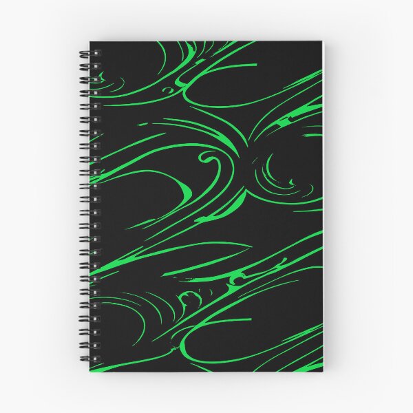 Item preview, Random Swirls and Twirls in Black and Lime Green designed and sold by deniselynnimage.