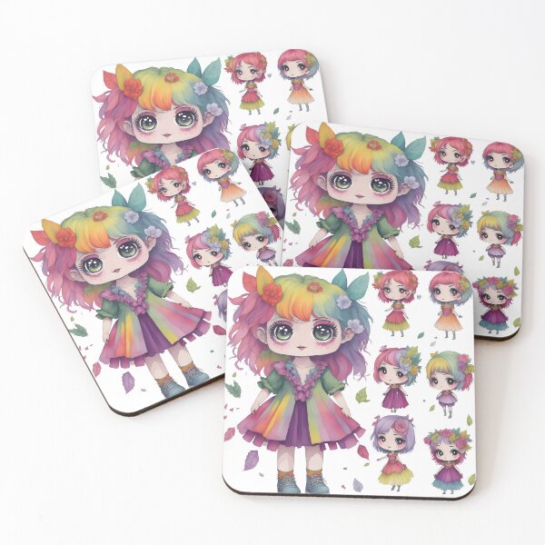 Item preview, Rainbow girls, Rainbow Hairs and Dress, Rainbow Tutu designed and sold by Piniatá P.