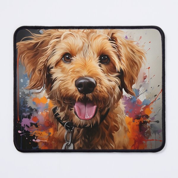 Item preview, Cute Goldendoodle acrylic painting designed and sold by aimber.