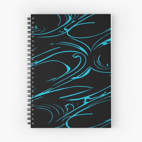 Item preview, Random Swirls and Twirls in Black and Aqua designed and sold by deniselynnimage.