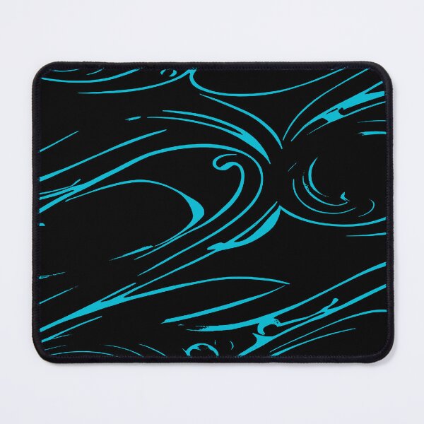 Item preview, Random Swirls and Twirls in Black and Aqua designed and sold by deniselynnimage.