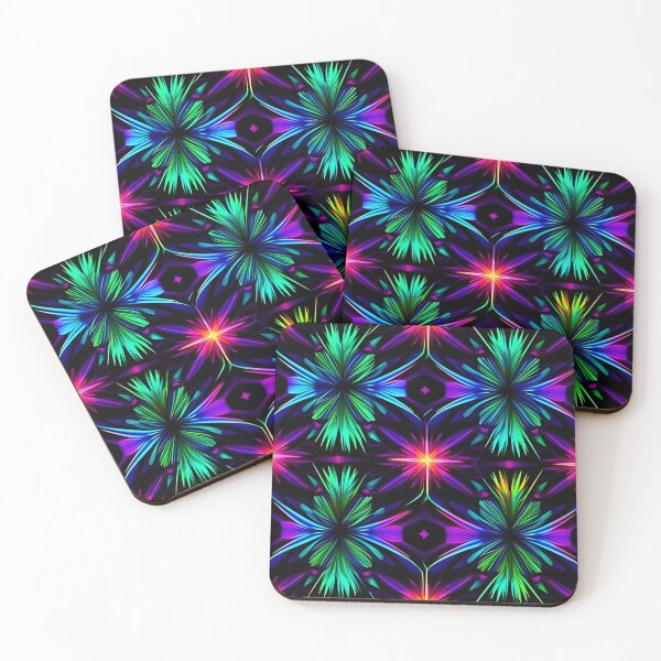 Item preview, "Glowing Pattern: Neon Colors & Bioluminescent Lighting" designed and sold by Art-Vortex-fr.