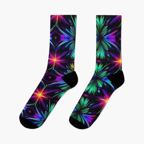 Item preview, "Glowing Pattern: Neon Colors & Bioluminescent Lighting" designed and sold by Art-Vortex-fr.