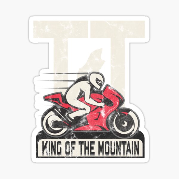 Isle Of Man Manx TT Races King Of The Mountain Tourist Trophy Biker Racing Sticker