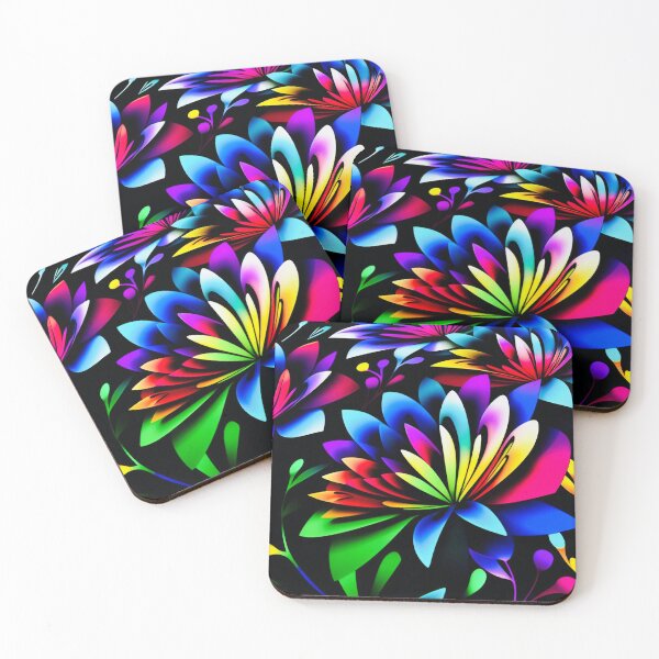 Item preview, Rainbow Colored Flowers Pattern designed and sold by UllaSformat.