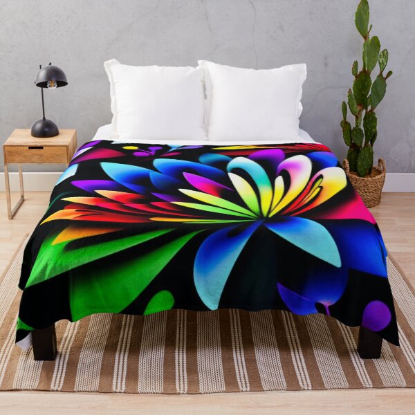 Item preview, Rainbow Colored Flowers Pattern designed and sold by UllaSformat.