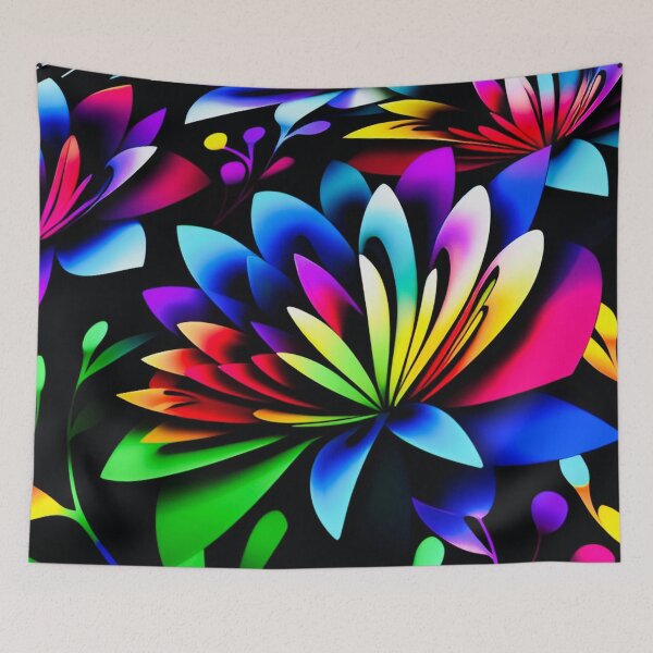Item preview, Rainbow Colored Flowers Pattern designed and sold by UllaSformat.